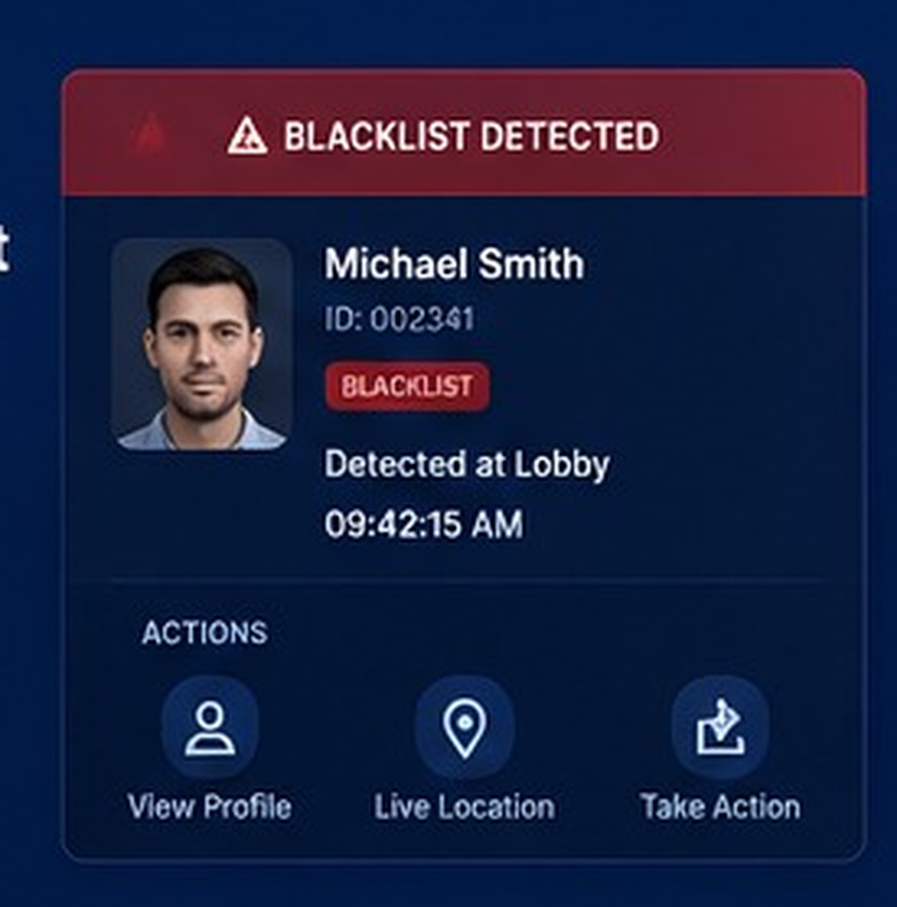 Blacklist detection alert